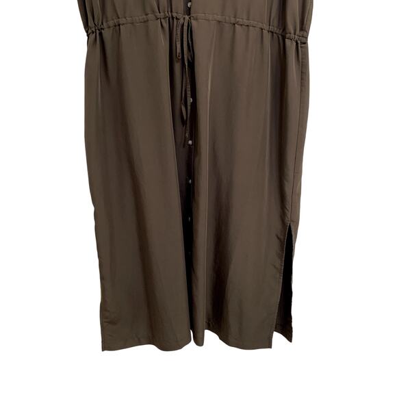 Old Navy Dress Women XXL Olive Green Sleeveless Summer Lightweight Waist Tie - Picture 3 of 9